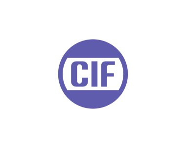 CIF logo tasarım vektör şablonu. CIF