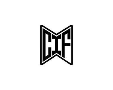CIF logo tasarım vektör şablonu. CIF