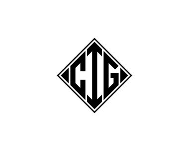 CIG logo tasarım vektör şablonu. CIG