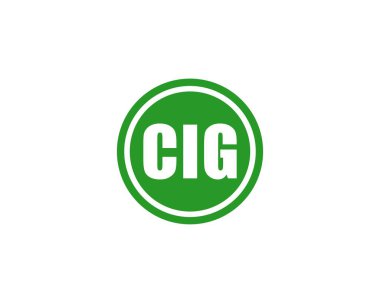 CIG logo tasarım vektör şablonu. CIG