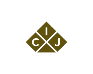 CIJ logo tasarım vektör şablonu. CIJ