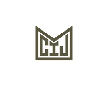 CIJ logo tasarım vektör şablonu. CIJ