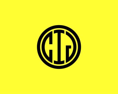 CIJ logo tasarım vektör şablonu. CIJ