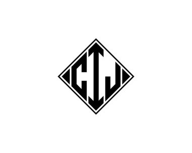 CIJ logo tasarım vektör şablonu. CIJ