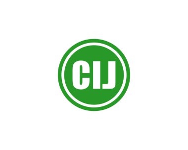 CIJ logo tasarım vektör şablonu. CIJ