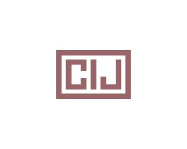 CIJ logo tasarım vektör şablonu. CIJ