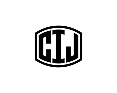 CIJ logo tasarım vektör şablonu. CIJ
