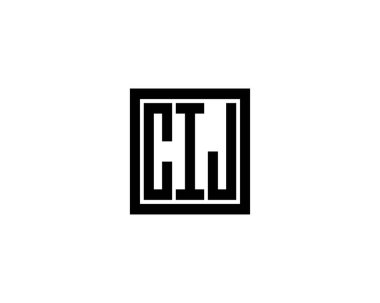 CIJ logo tasarım vektör şablonu. CIJ