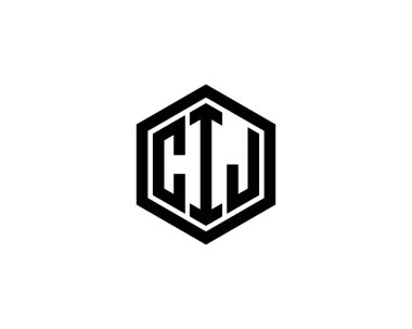 CIJ logo tasarım vektör şablonu. CIJ