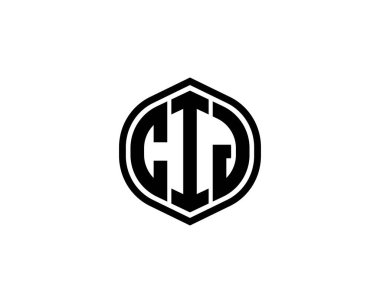 CIJ logo tasarım vektör şablonu. CIJ