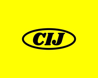 CIJ logo tasarım vektör şablonu. CIJ