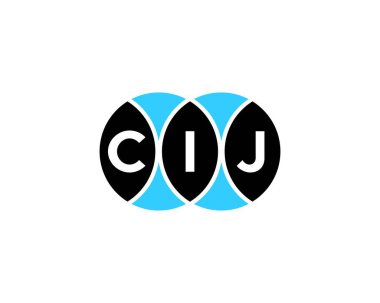 CIJ logo tasarım vektör şablonu. CIJ