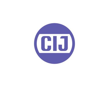 CIJ logo tasarım vektör şablonu. CIJ