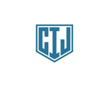 CIJ logo tasarım vektör şablonu. CIJ