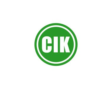 CIK logo tasarım vektör şablonu. CIK