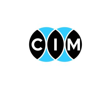 CIM Logo tasarım vektör şablonu. CIM