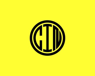 CIN logo tasarım vektör şablonu. CIN