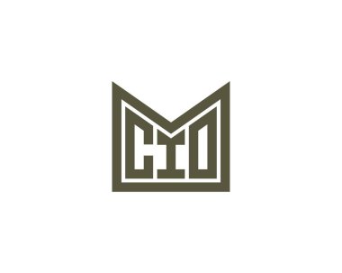 CIO logo tasarım vektör şablonu. CIO