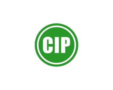 CIP logo tasarım vektör şablonu. CIP