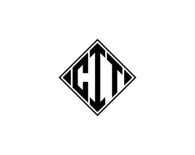 CIT logo tasarım vektör şablonu. CIT