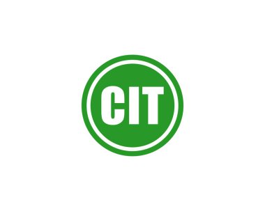 CIT logo tasarım vektör şablonu. CIT