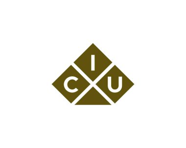 CIU logo tasarım vektör şablonu. CIU