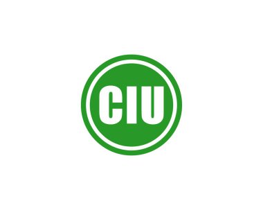 CIU logo tasarım vektör şablonu. CIU