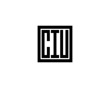 CIU logo tasarım vektör şablonu. CIU