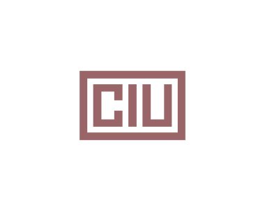 CIU logo tasarım vektör şablonu. CIU