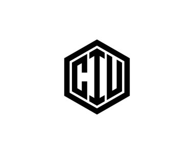 CIU logo tasarım vektör şablonu. CIU