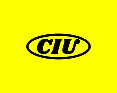 CIU logo tasarım vektör şablonu. CIU