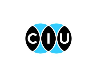 CIU logo tasarım vektör şablonu. CIU