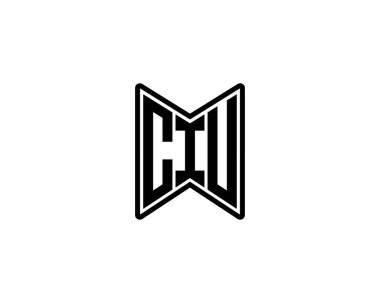 CIU logo tasarım vektör şablonu. CIU