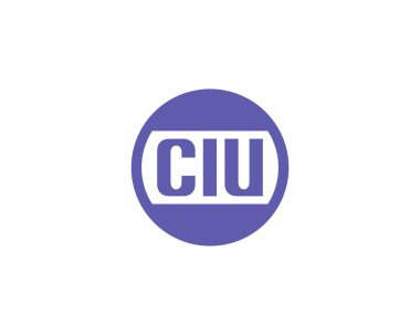 CIU logo tasarım vektör şablonu. CIU