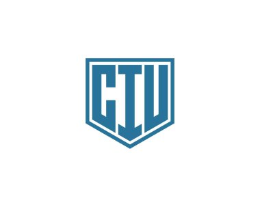 CIU logo tasarım vektör şablonu. CIU