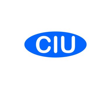 CIU logo tasarım vektör şablonu. CIU