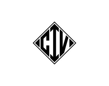 CIV Logo tasarım vektör şablonu. CIV