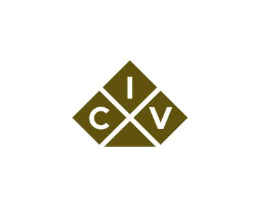 CIV Logo tasarım vektör şablonu. CIV