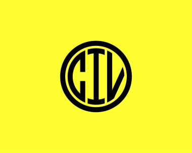 CIV Logo tasarım vektör şablonu. CIV