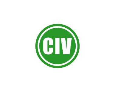 CIV Logo tasarım vektör şablonu. CIV