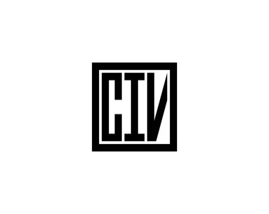 CIV Logo tasarım vektör şablonu. CIV