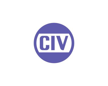 CIV Logo tasarım vektör şablonu. CIV