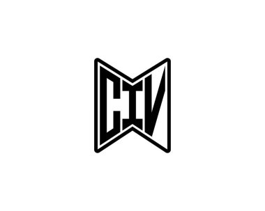 CIV Logo tasarım vektör şablonu. CIV