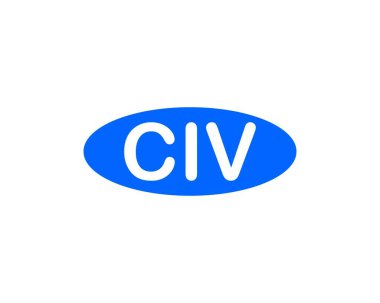 CIV Logo tasarım vektör şablonu. CIV