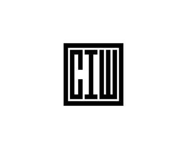 CIW logo tasarım vektör şablonu. CIW