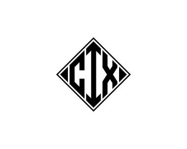CIX logo tasarım vektör şablonu. CIX