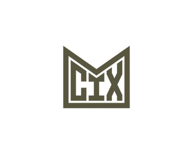 CIX logo tasarım vektör şablonu. CIX