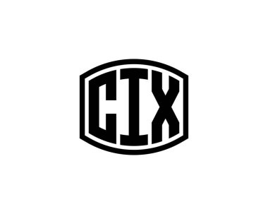 CIX logo tasarım vektör şablonu. CIX