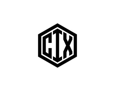 CIX logo tasarım vektör şablonu. CIX
