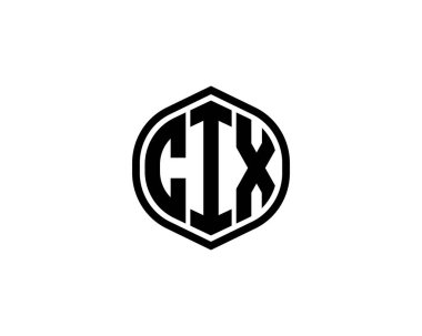 CIX logo tasarım vektör şablonu. CIX